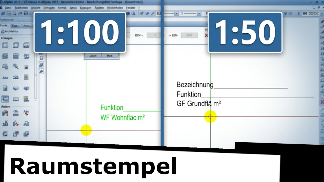 Beschriftungsbild in Allplan