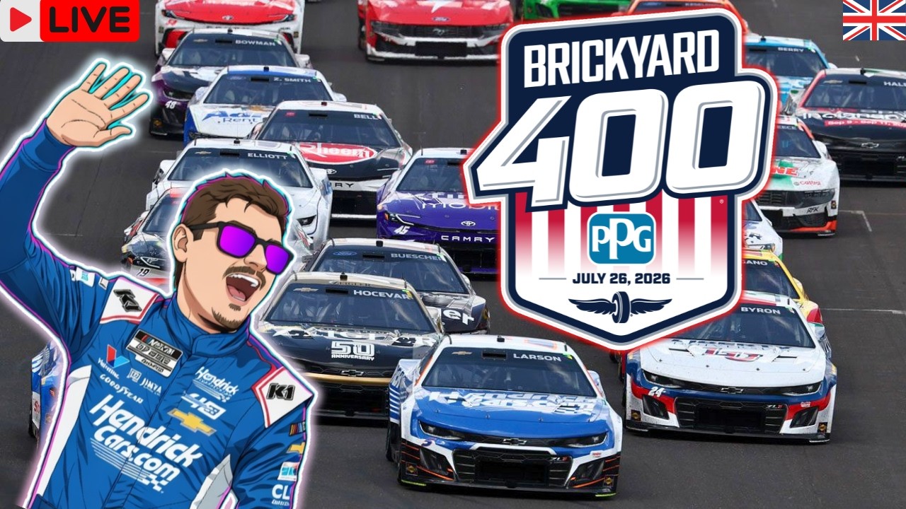 🔴 LIVE - NASCAR BRICKYARD 400 - ROAD TO 10K WATCH PARTY [BRITISH LIVE PLAY BY PLAY & REACTION]