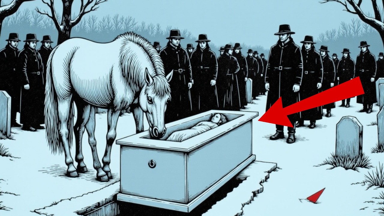 Un caballo Mustang detuvo el funeral de una niña: lo que sucedió después dejó a todos en shock.