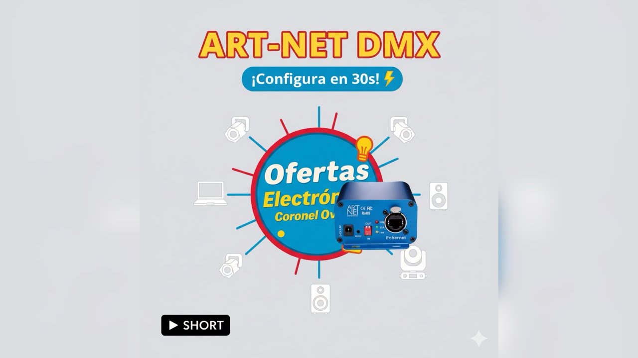 Cómo Configurar ART-NET DMX  (Tutorial Rápido) #shorts  #artnet  #dmx  #tutoriales  #iluminacion