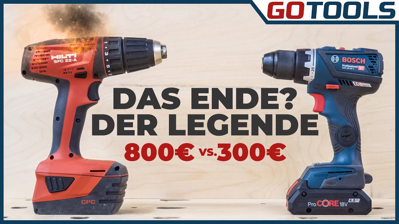 🔥 Bosch GSR 18V-60 C vs Hilti SFC 22-A | Akku-Bohrschrauber 18V Mittelklasse | inkl. Verlosung