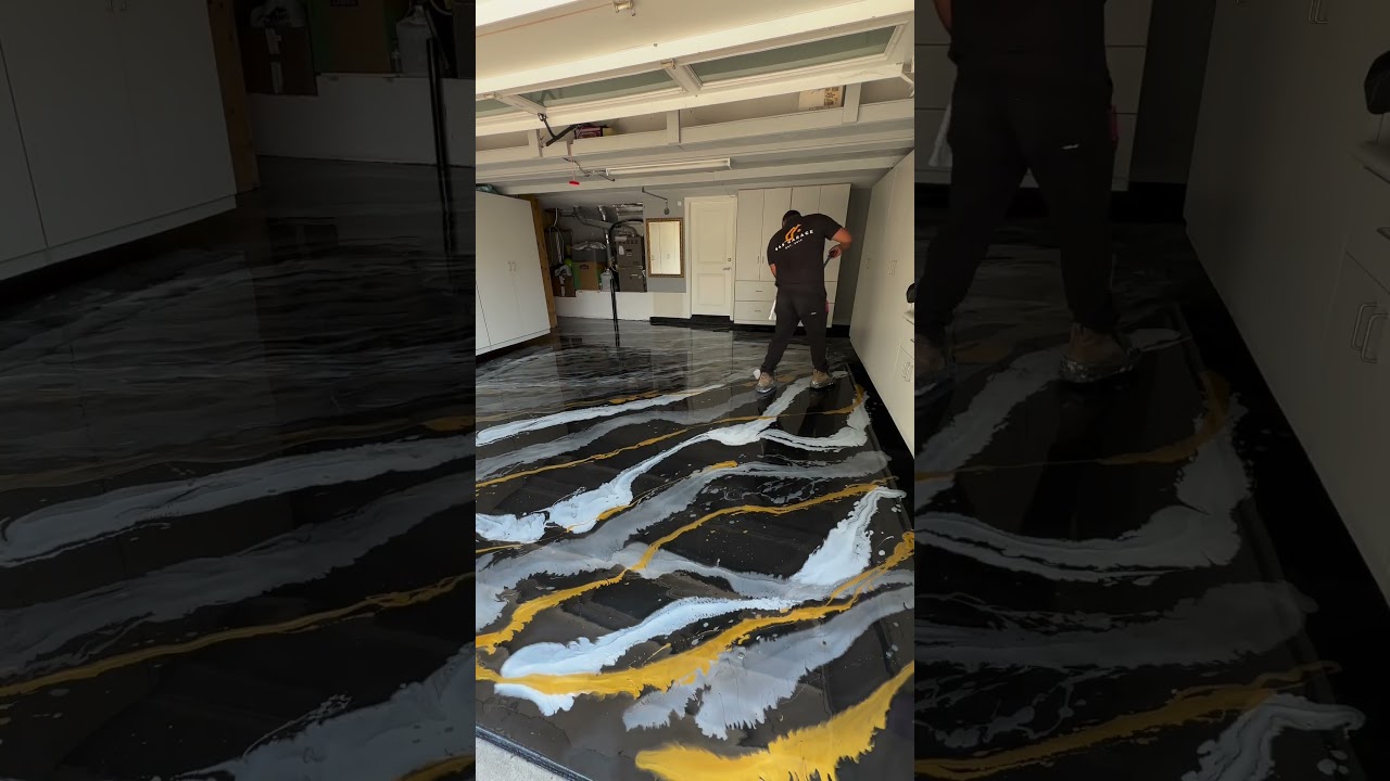 Stunning Metallic Epoxy Floor Installation #MetallicFloor #EpoxyTutorial