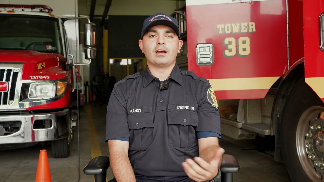 Firefighter Adam Mahdy