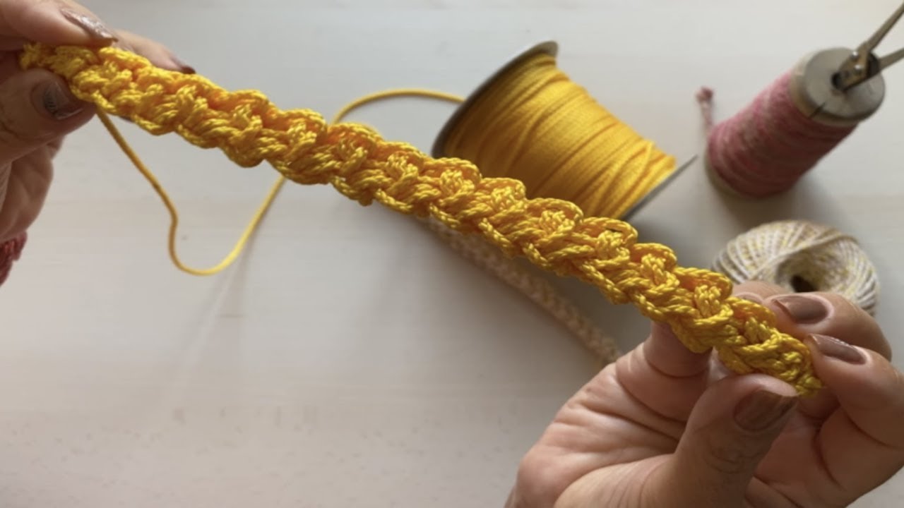 CORDÓN RUMANO TRIANGULAR Y TUBULAR A CROCHET - PASO A PASO