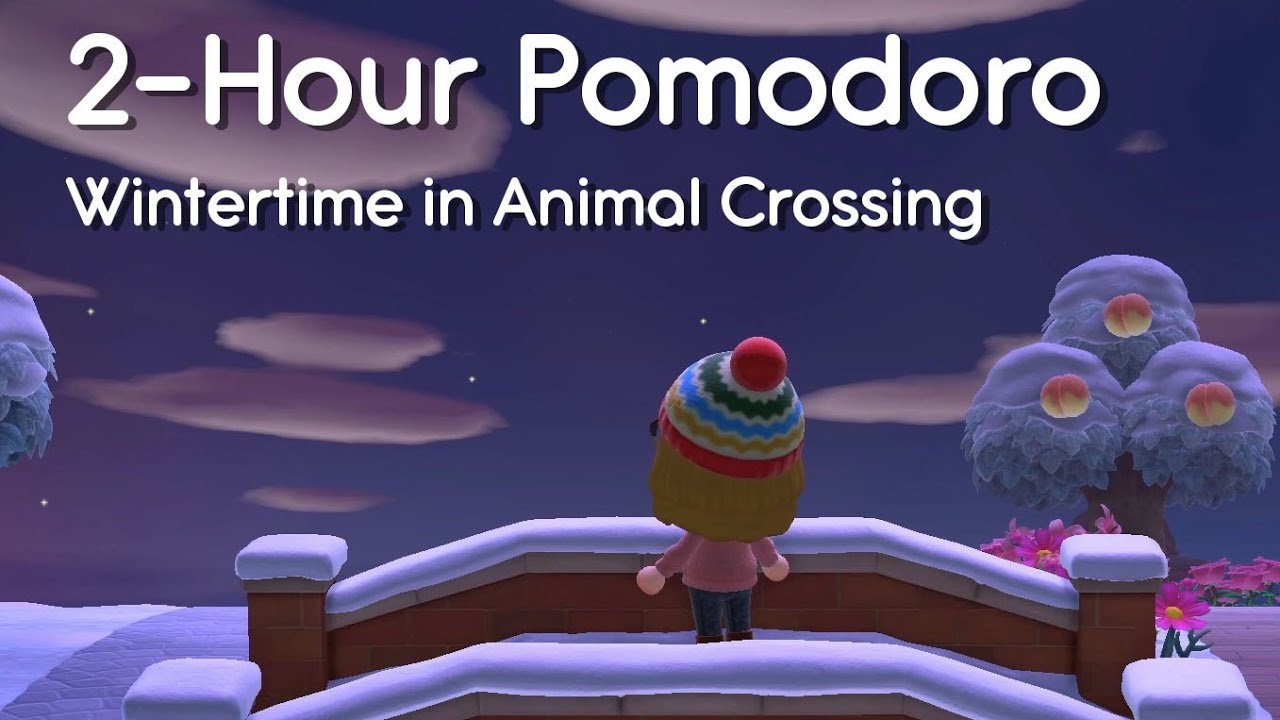 2-Hour Pomodoro: ❄️ Wintertime in ACNH ❄️ // study/work session with timers & breaks