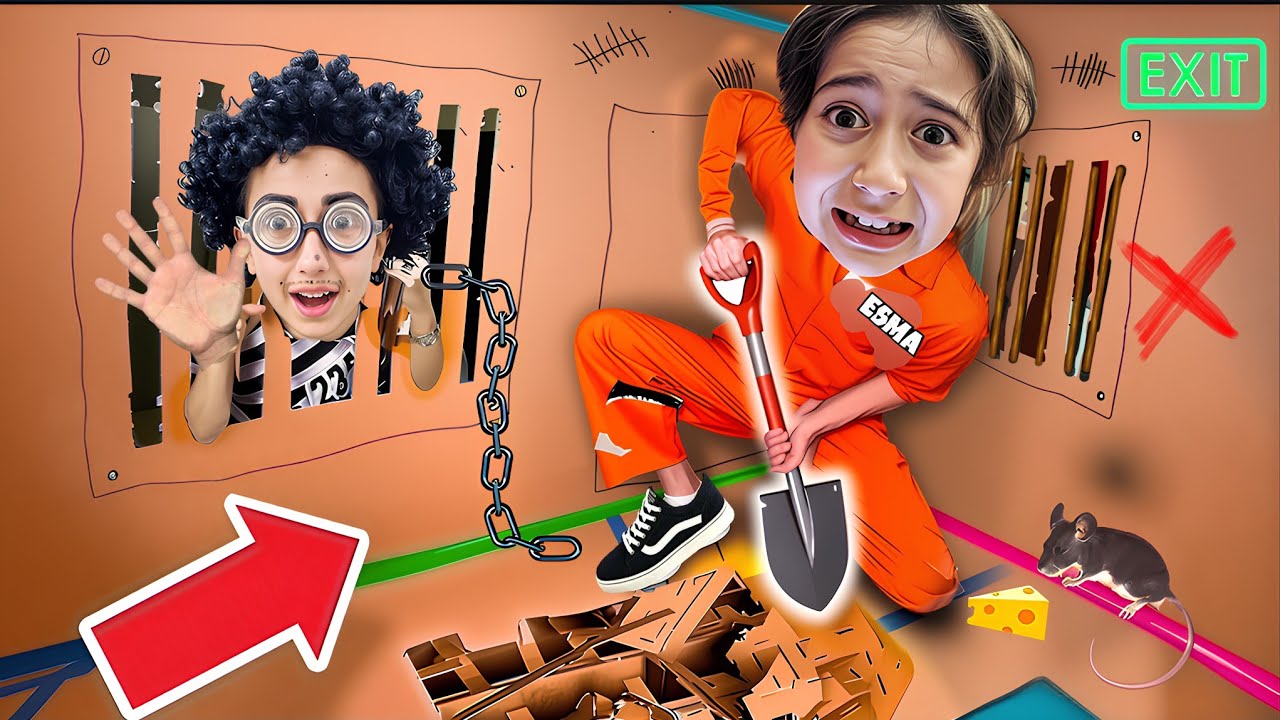 KARTON HAPİSHANEDEN KAÇIŞ ! GİZLİ GEÇİT LABİRENT |  ESMA OYUN TV | @Esma Oyun Tv