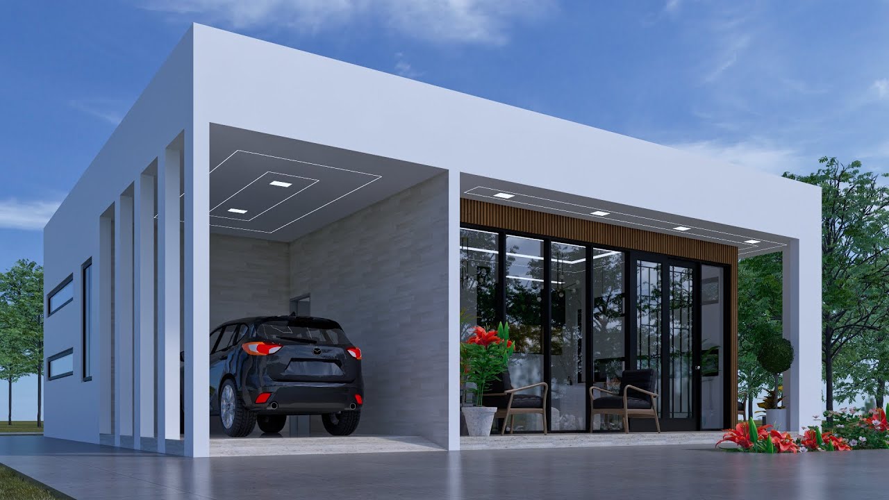 Modern 2 Bedroom House Design Idea 10mx 10m