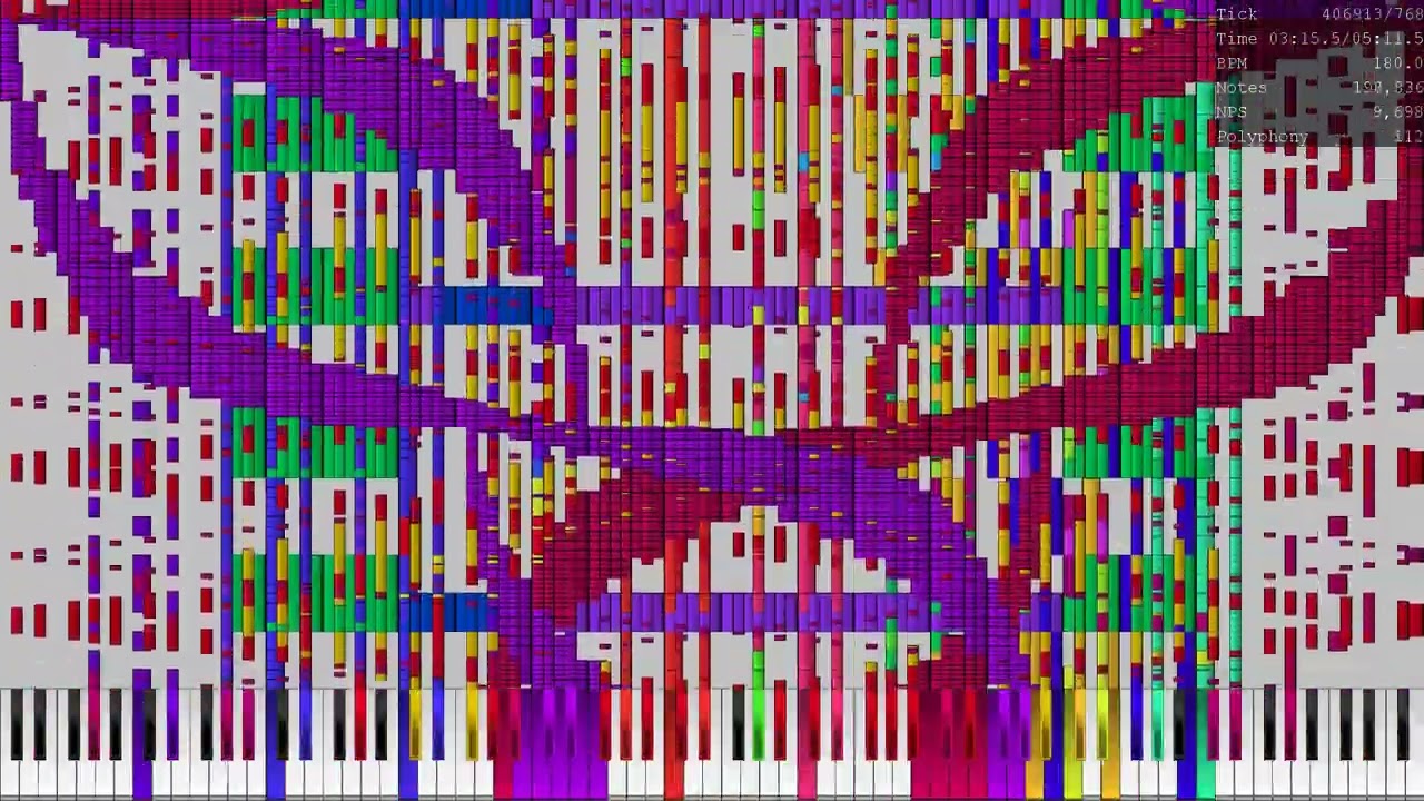 [Black MIDI] In the Hall of the Mountain King (8-Bit) (Updated Audio) | 2.92M Notes | 8BitSF Edited