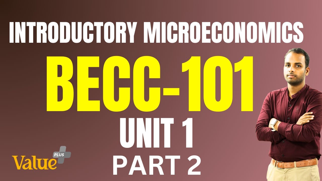 IGNOU | മലയാളം | INTRODUCTORY MICROECONOMICS | BECC 101 | UNIT 1 | PART 2