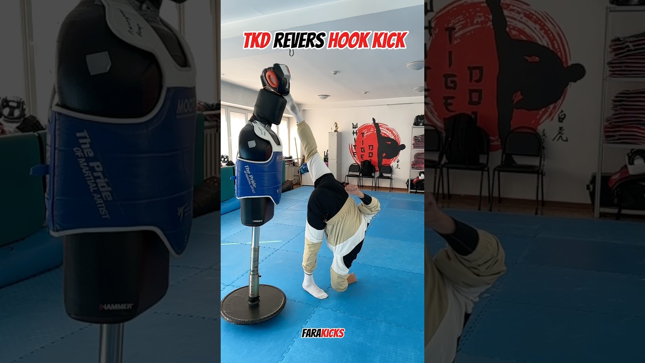 TKD revers hook kick 🥋 