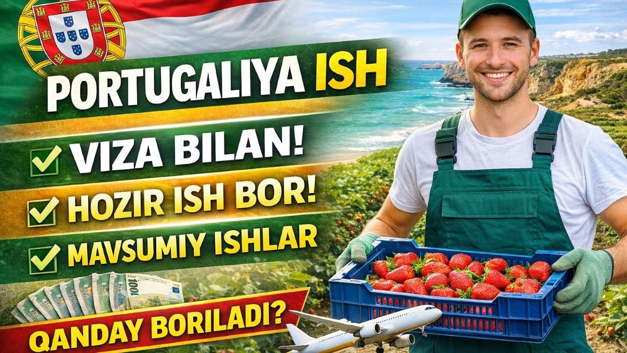 Portugaliyada mavsumiy ishlar 2026 | Rasmiy saytlar | Viza va talablar#viral #migrant