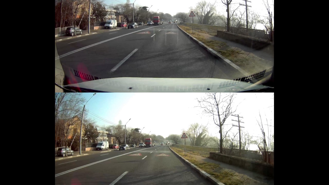 Viofo CPL filter comparisons on Viofo A119 day and night