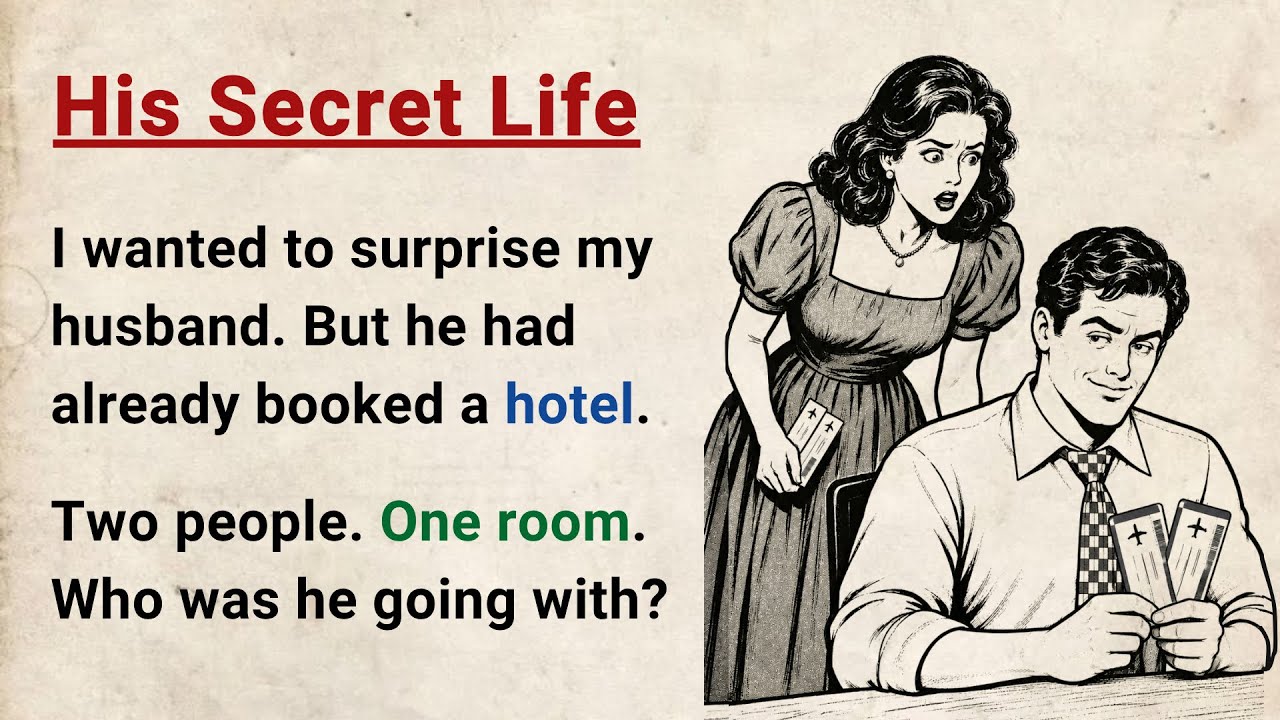 Learn English through Stories Level 3 ⭐ His Secret Life - Emotional English Story for Listening