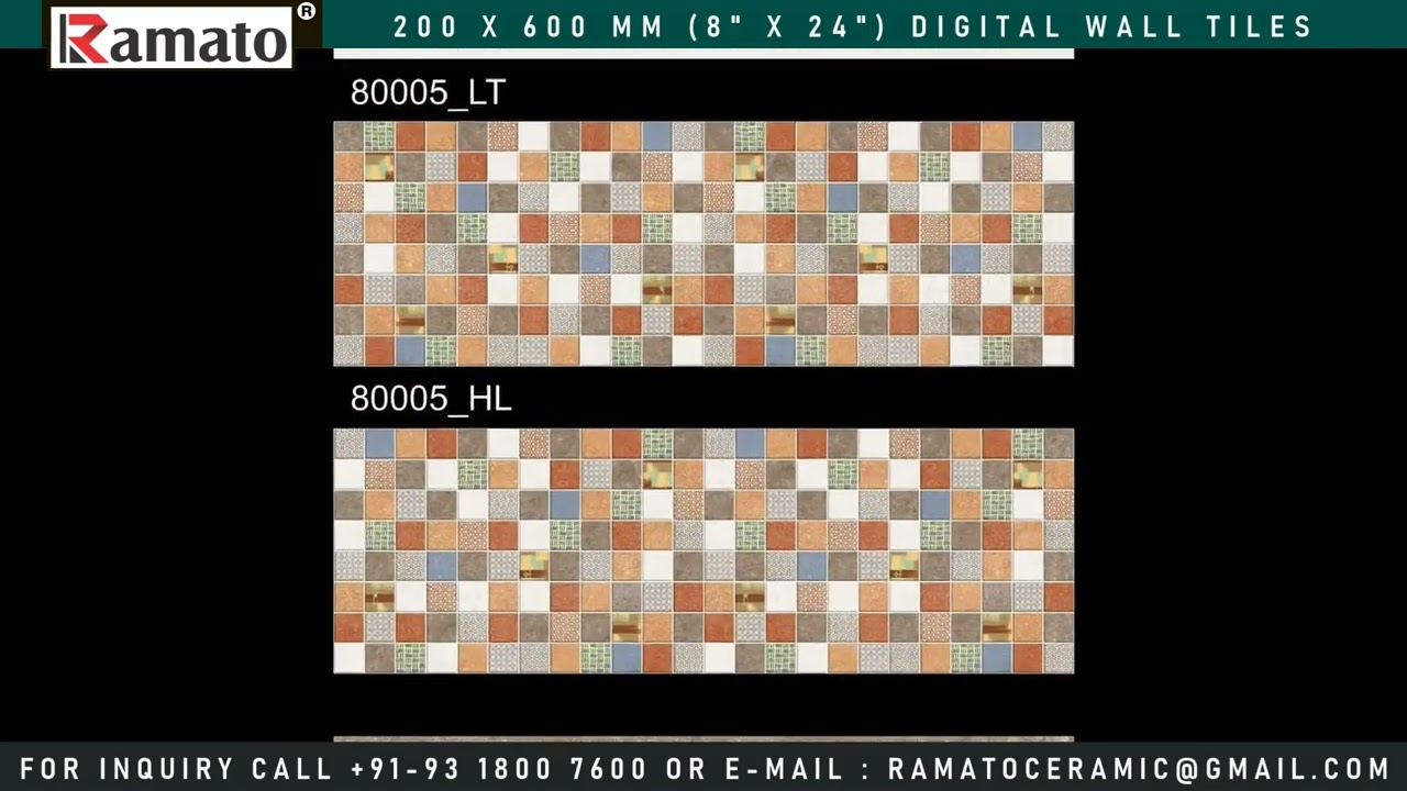 Matt Concept Series Digital Wall Tiles 200x600mm 8x24inch Ceramic Tiles | Morbi Gujarat INDIA