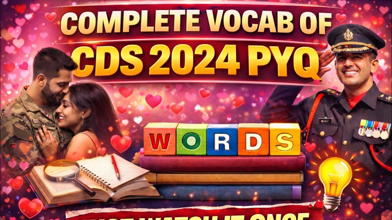 UPSC CDS COMPLETE VOCAB FROM PYQ 2024