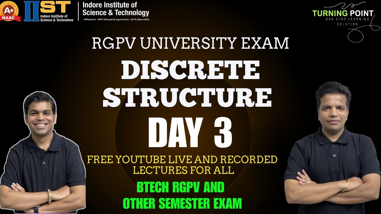 Day 3 | Discrete Structure | Third Sem | Exam Series | | RGPV and other University | Ankush Saklecha