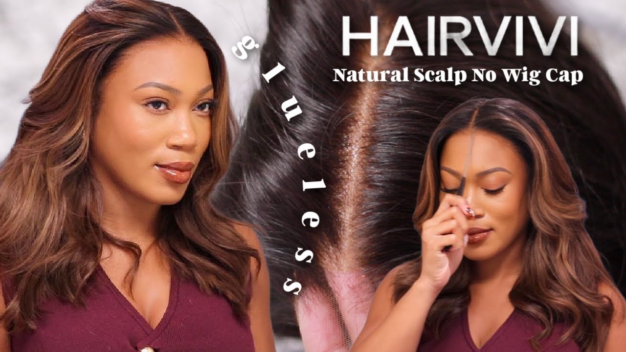How to Grow Long Healthy Hair + Glueless Natural Scalp Lace Wig Install | HairViVi Elena Wig
