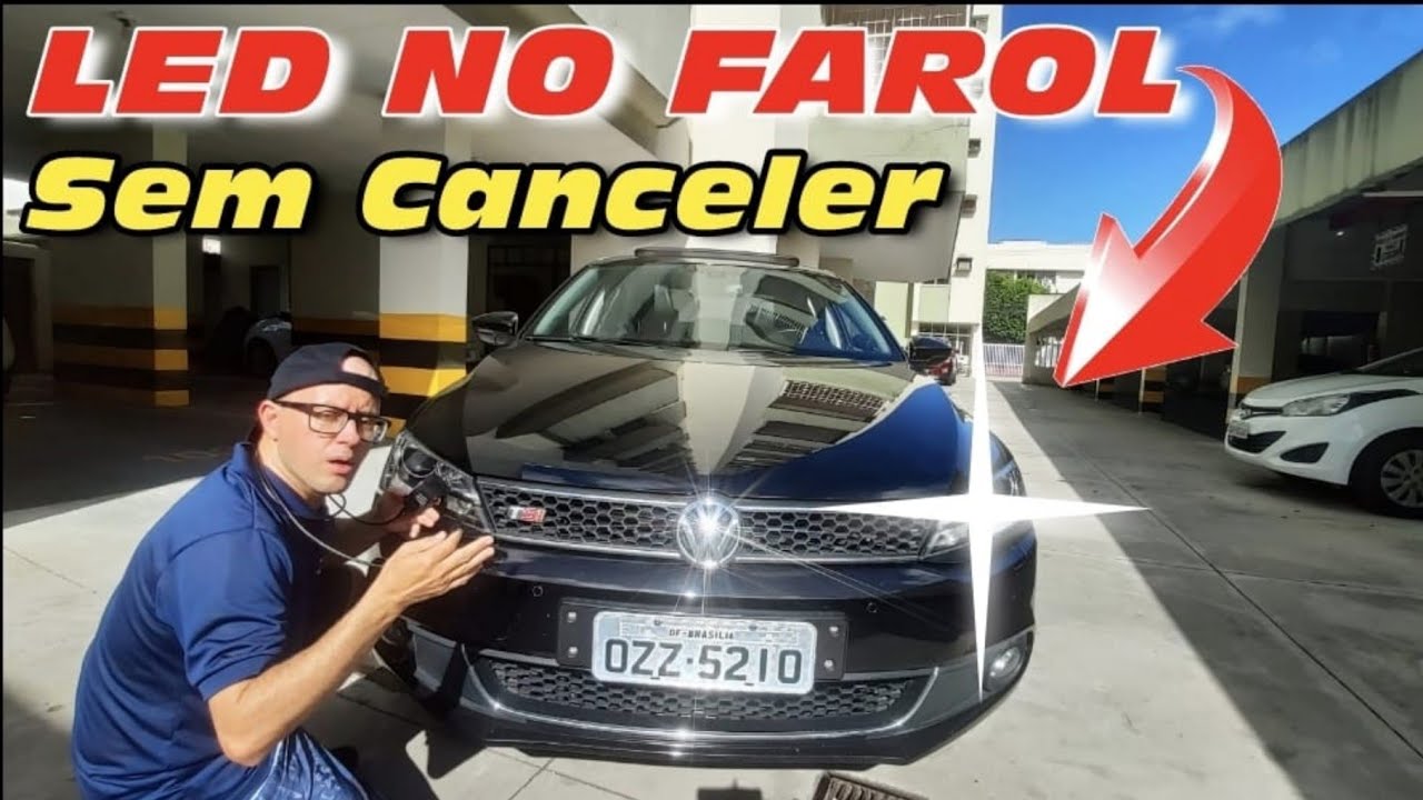 FAROL DE LED SEM CANCELLER E CANBUS COM O VCDS