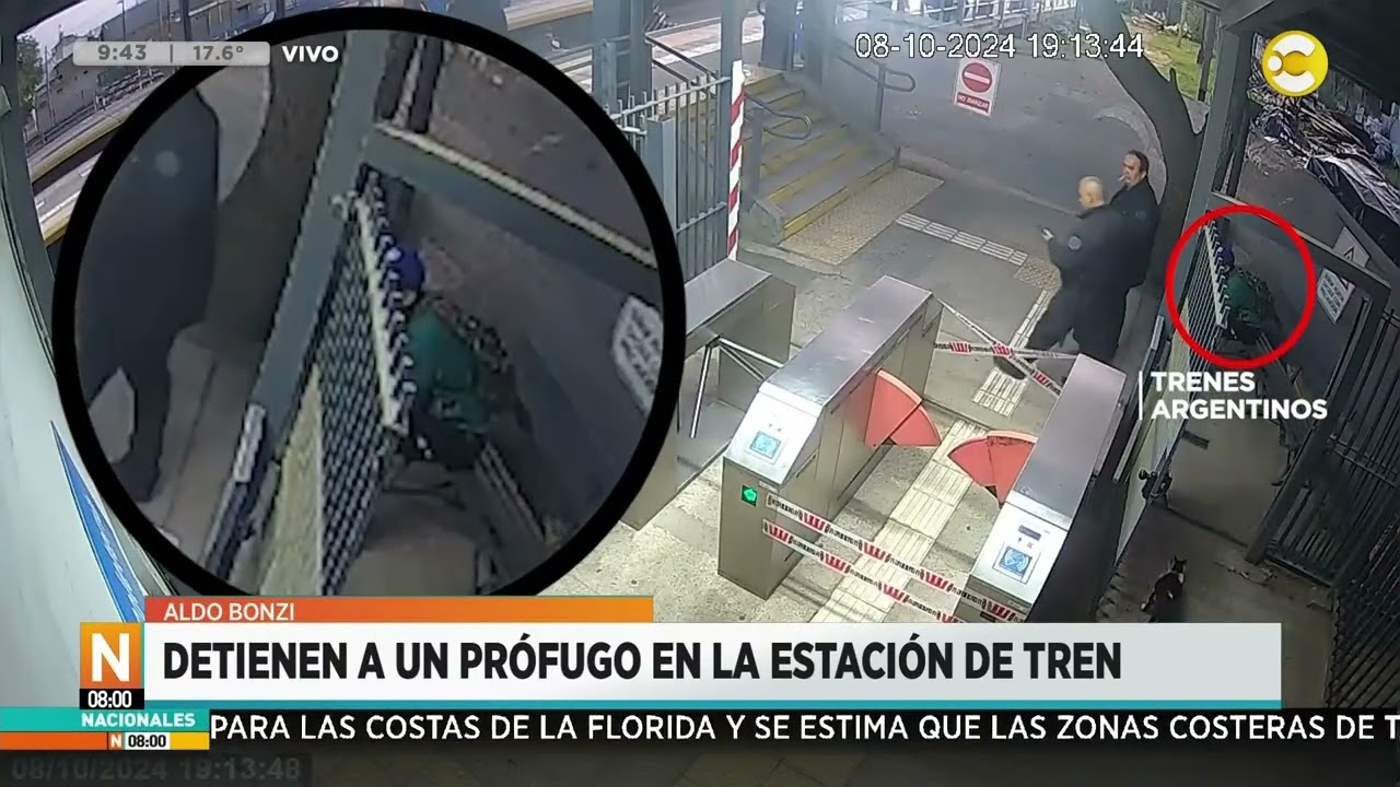 Aldo Bonzi: detienen a un prófugo en la estación de tren │N8:00│ 10-10-24