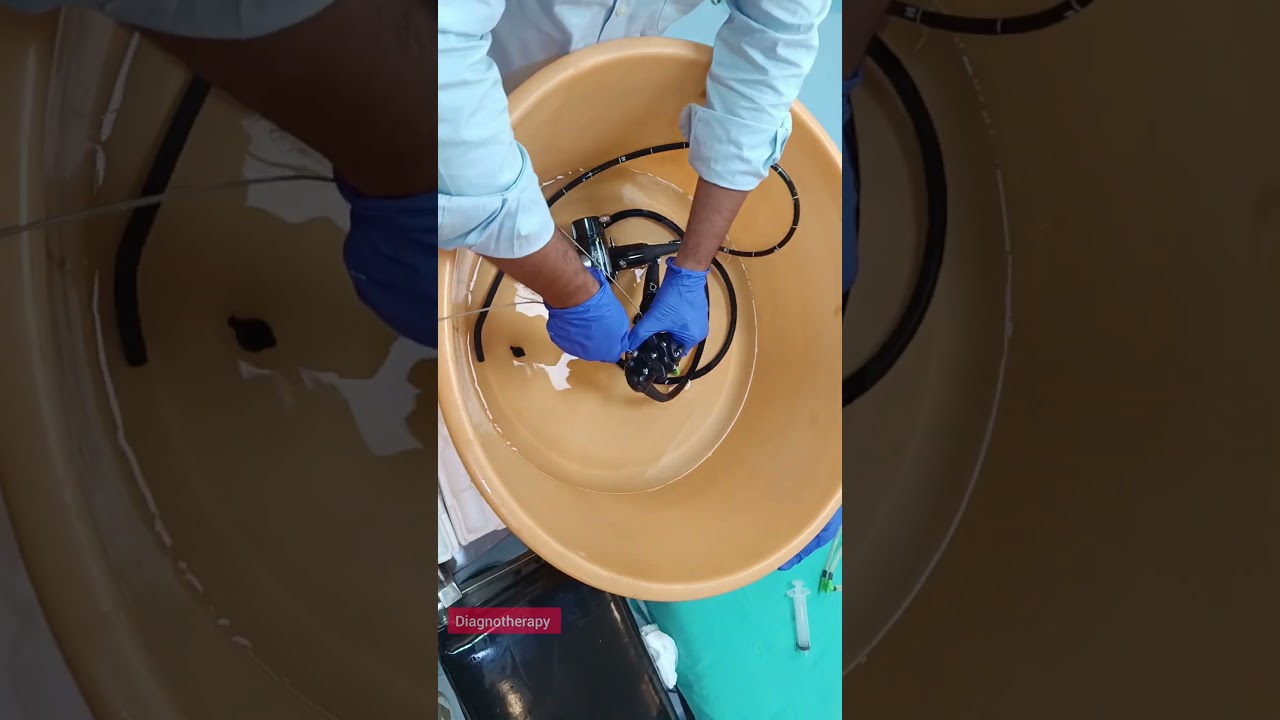 How to clean the endoscope channel with flexible brush | Endoscope brush cleaning Tutorial video 4K