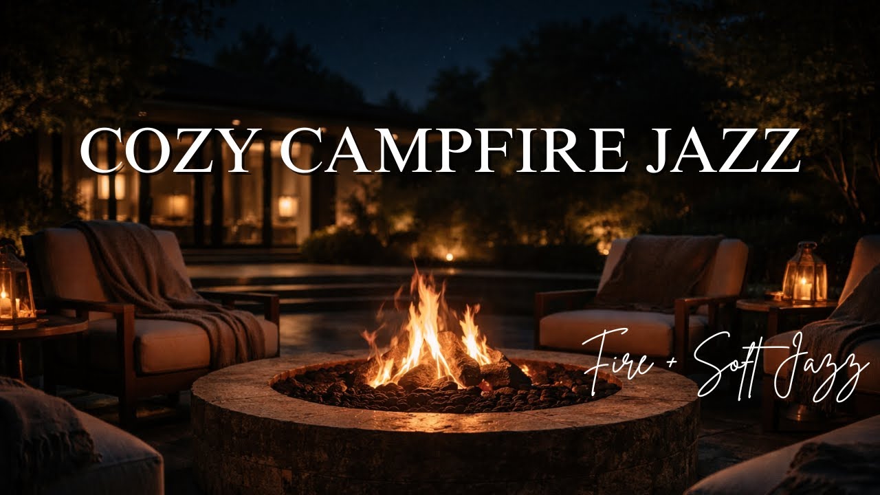 Midnight Campfire | Jazz & Fire Ambience (2 Hours)