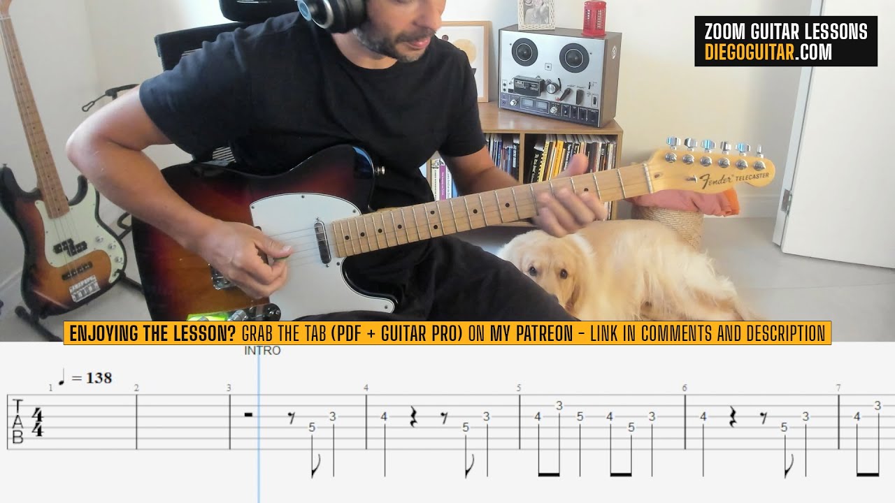 T-Bone Walker - T-Bone Shuffle Intro & Solo | Guitar Lesson with TAB