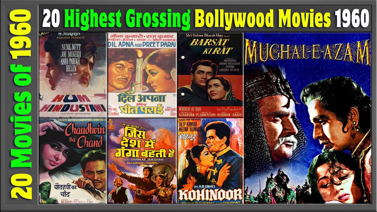 Top 20 Bollywood Movies of 1960 | Hit or Flop | Box Office Collection | Top Indian films | 1960-1970