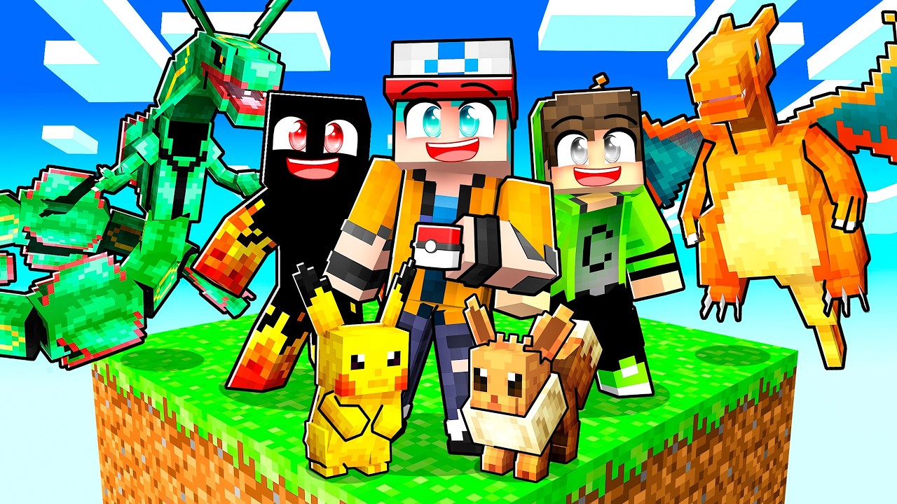 Tenho uma FAMÍLIA de POKÉMON no Minecraft