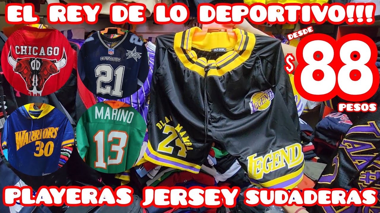 EL REY DEL DEPORTE PLAYERAS JERSEY SUDADERAS JOGGER NBA NFL MLB CHICAGO DALLAS WARRIORS DESDE $88