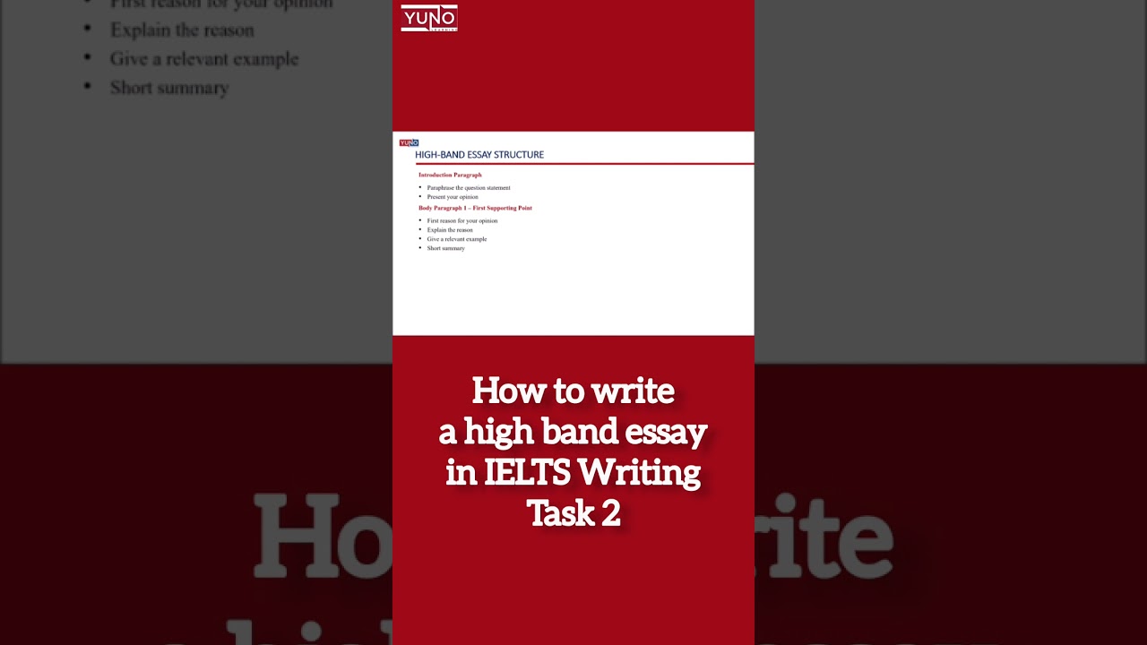 How to write a high band essay in IELTS | Yuno Learning