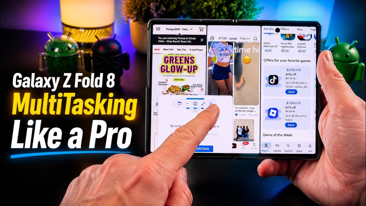 Samsung Galaxy Z Fold 8: как работать в режиме многозадачности на внешнем и основном экранах