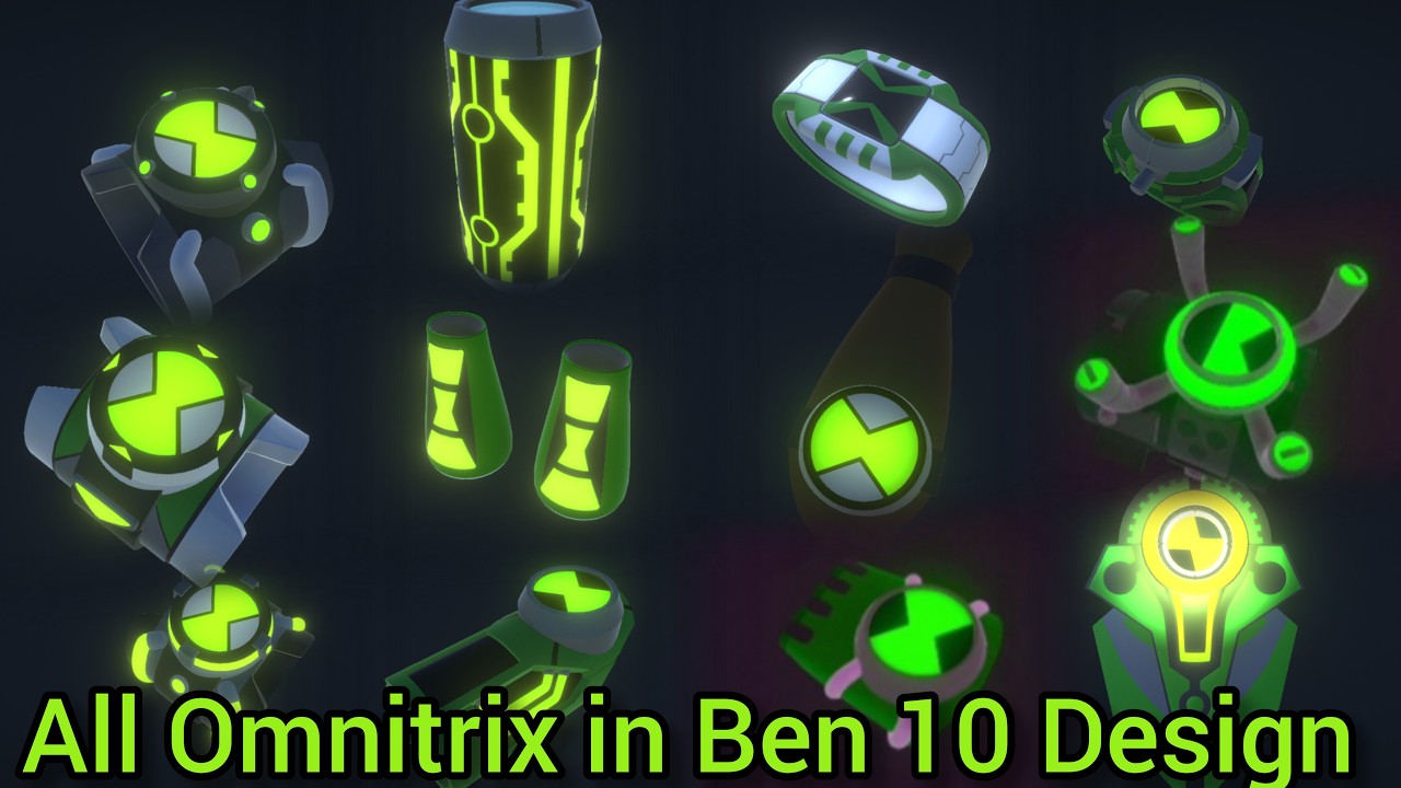 Every version of Omnitrix for Ben 10 @AlienX-Ben