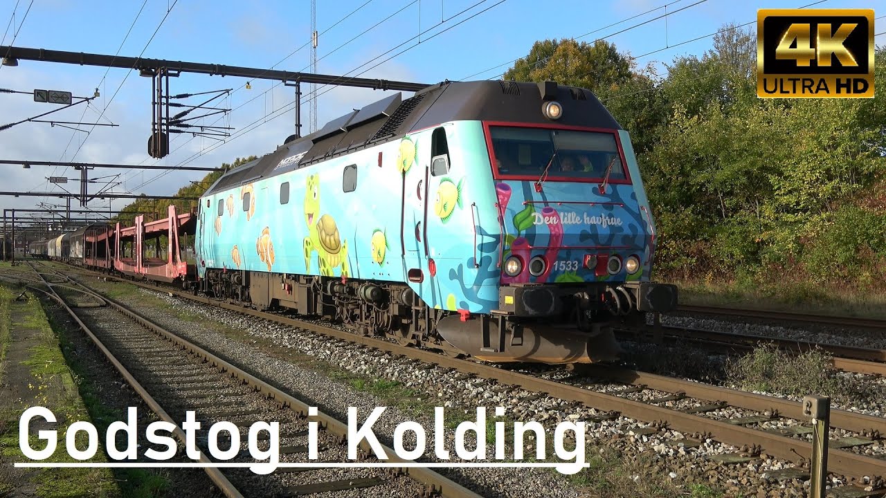 Godstog i Kolding - Den lille havfrue TME1533, Green Cargo, Climate hero m.m.