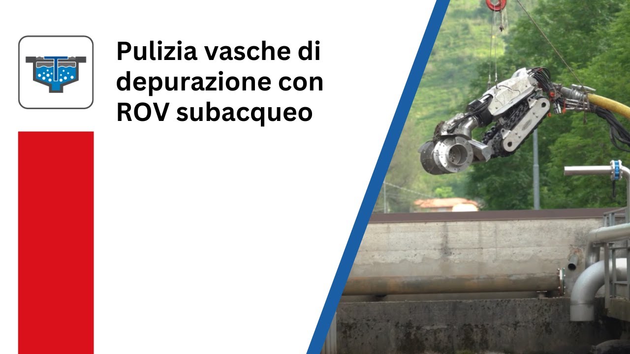 Pulizia vasche di depurazione con ROV subacqueo