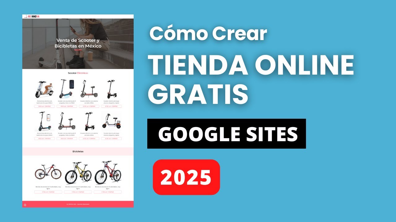 Cómo Crear una Tienda Online en Google Sites GRATIS 2025