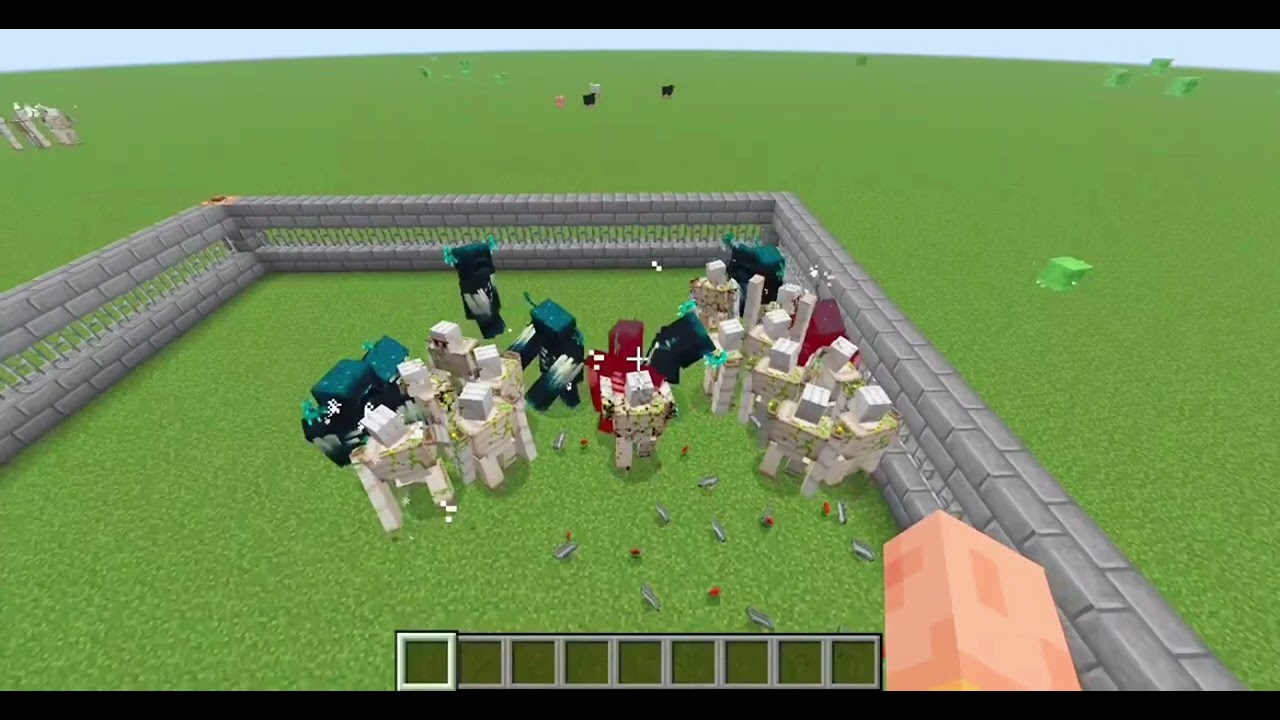 60Iron golem vs 10warden 