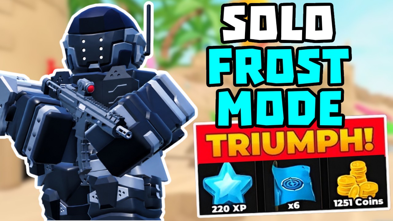 SOLO Frost Mode Coin Grind Triumph with Operator + Full Guide | TDS Tower Defense Simulator