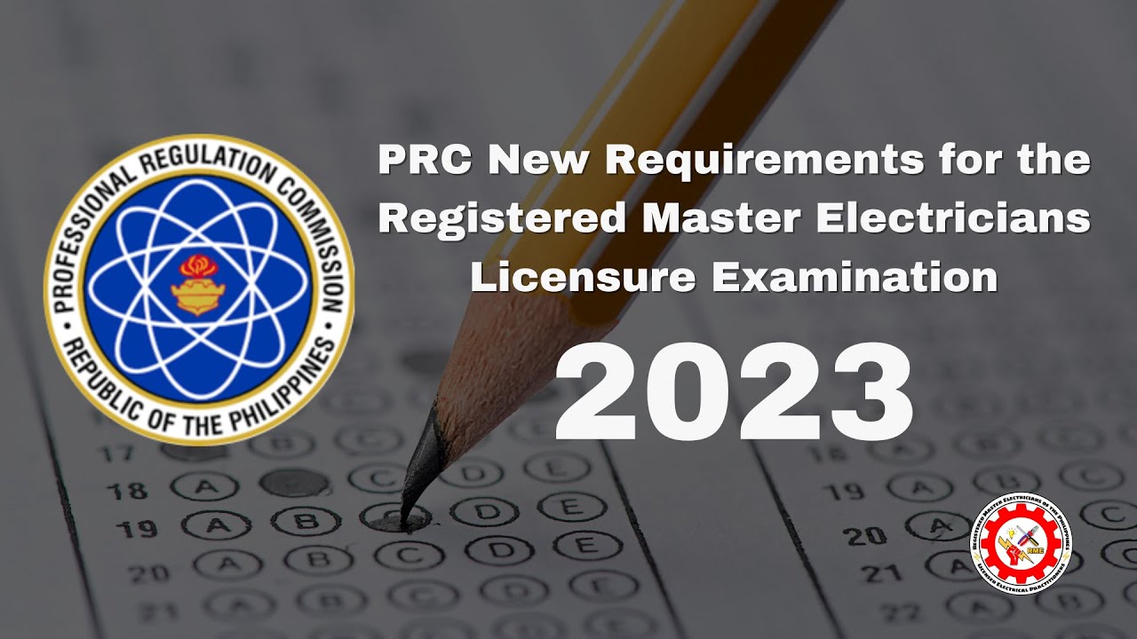 New PRC Requirements for the Registered Master Electricians Licensure Examination 2023
