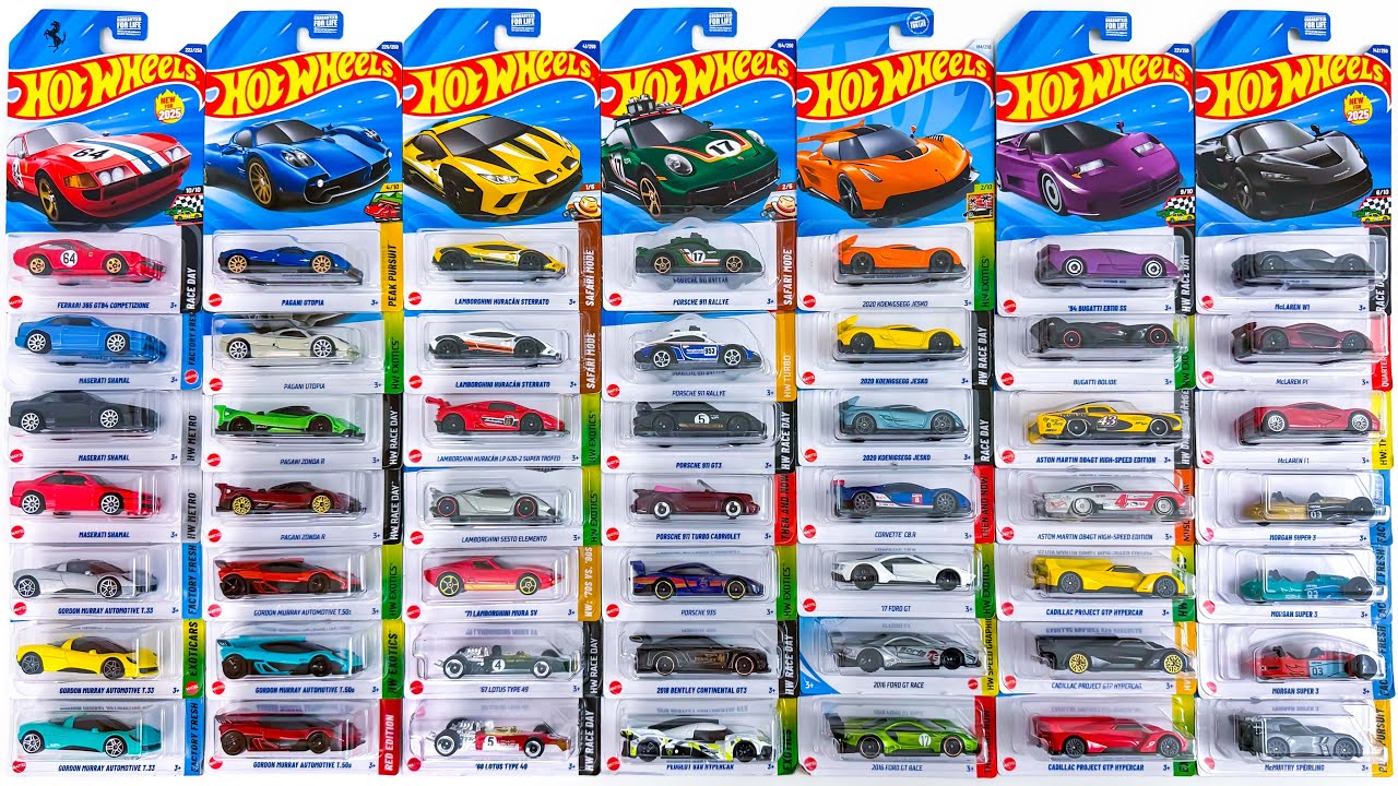 Открываем 50 экзотических машинок Hot Wheels!