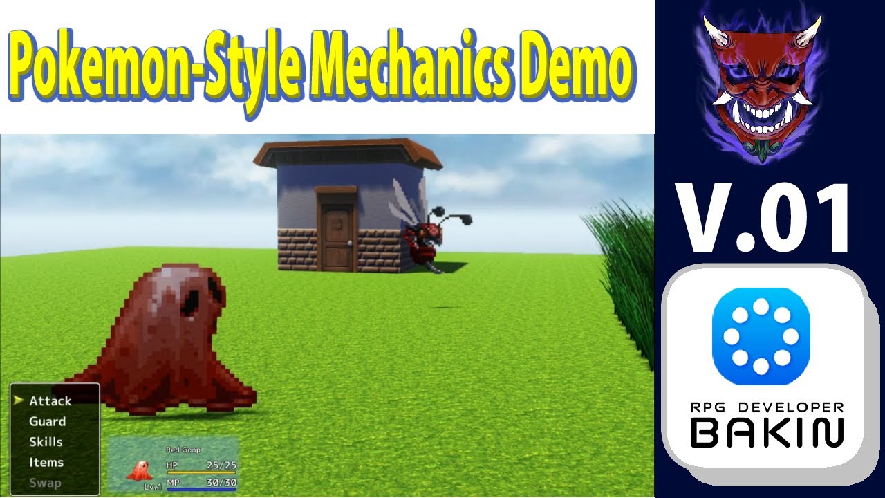Pokemon Style Mechanics V.01- RPG developer Bakin.