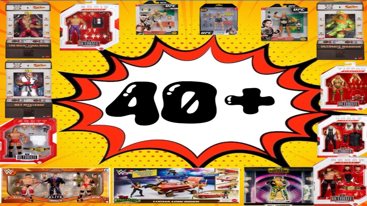 MEGA 40+ WWE/AEW UNBOXING CHRISTMAS SPECIAL 