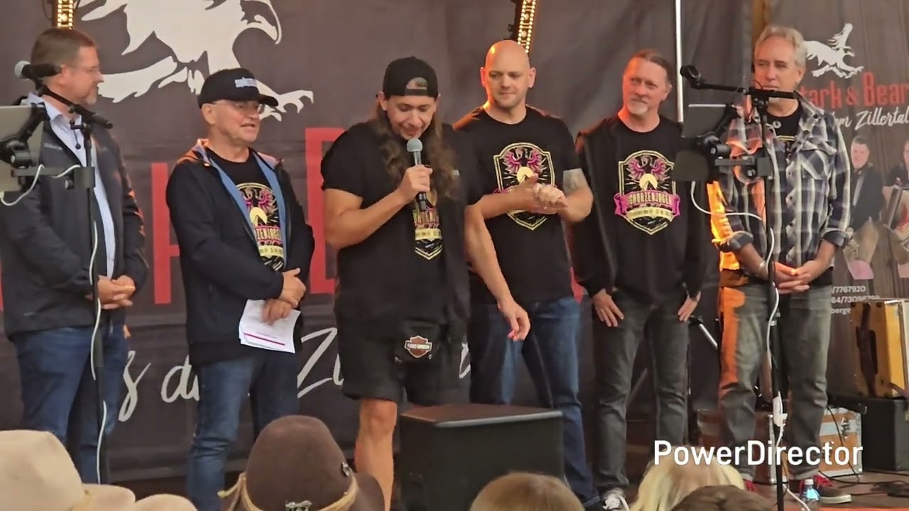Schürzenjäger in Finkenberg 20. August 2025 Ansprache an die Fans beim Hey Mann Festl! 😉