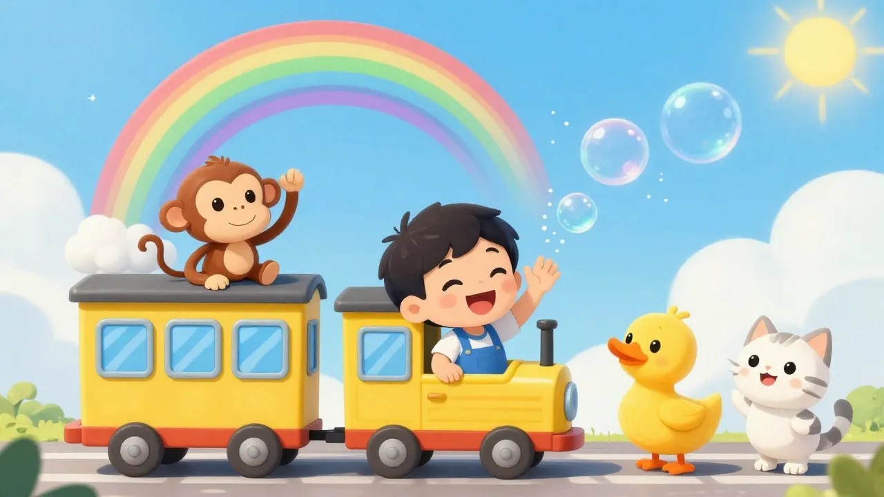 The Giggle Express: A Sunny Adventure Full of Laughter...