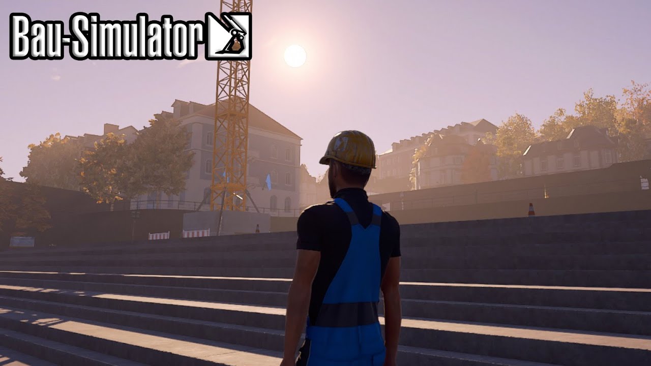 BAU SIMULATOR :#46 Treppen zum Strandbad mit dem Turmkran platzieren | CONSTRUCTION SIMULATOR
