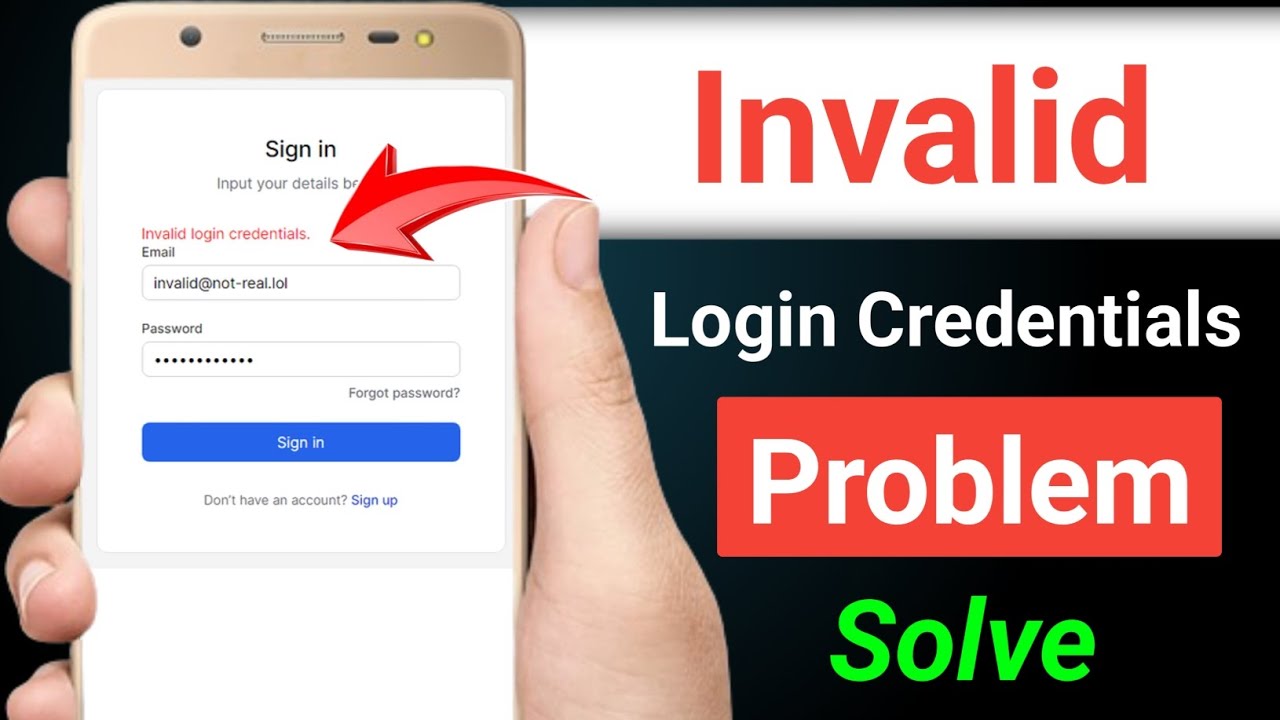 Invalid login credentials | Invalid login credentials ka matlab | invalid login credentials solve 