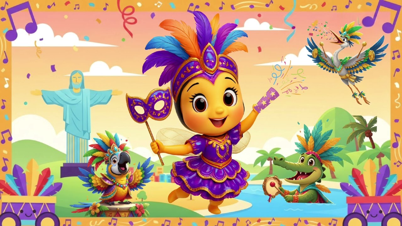 Carnevale in Brasile 🎉🇧🇷 Baby Dance con Pina l’Apina💃🌈