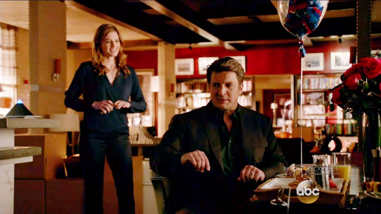 Castle 8x16 Opening Scene Beckett Castle and Lucy   “Heartbreaker” Season 8 Episode 16