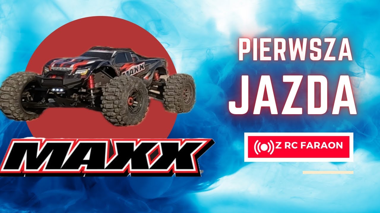 Traxxas Maxx v2 pierwsza jazda, skoki i wywrotki