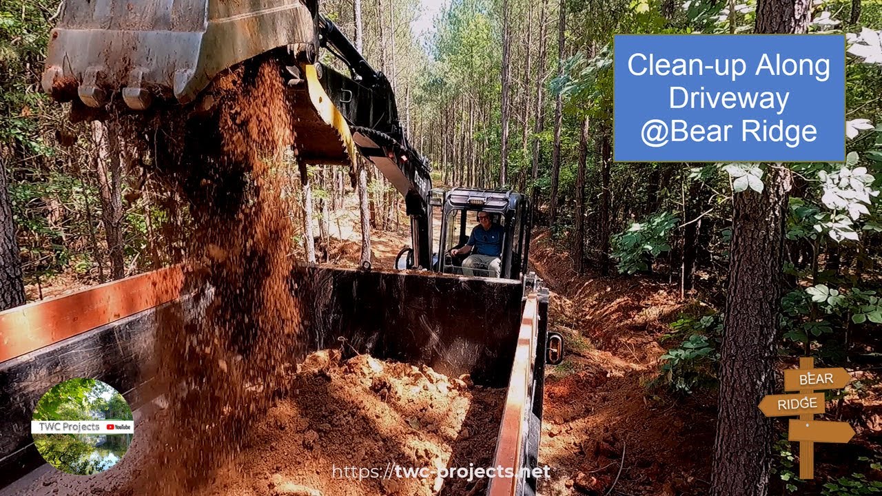 204-Clean Up Along Driveway at Bear Ridge off-grid property