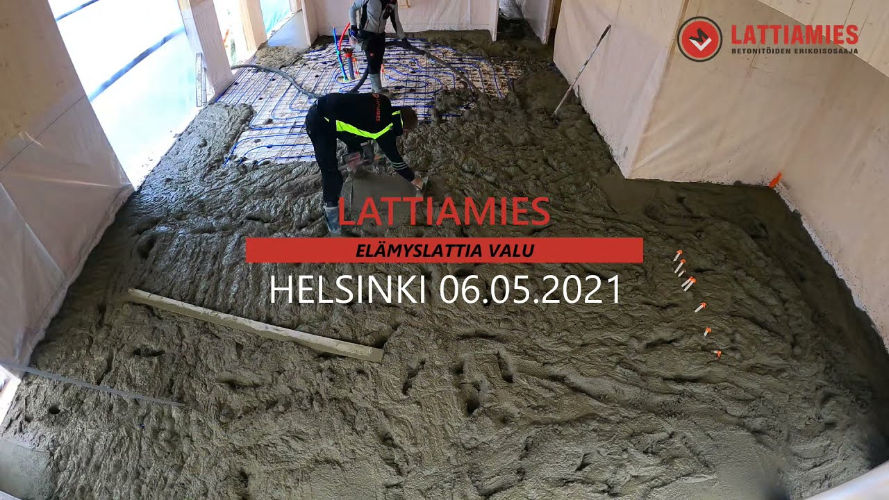 Lattiavalu Helsinki Konepinta ja Sirote 6.5.2021 Timelapse video